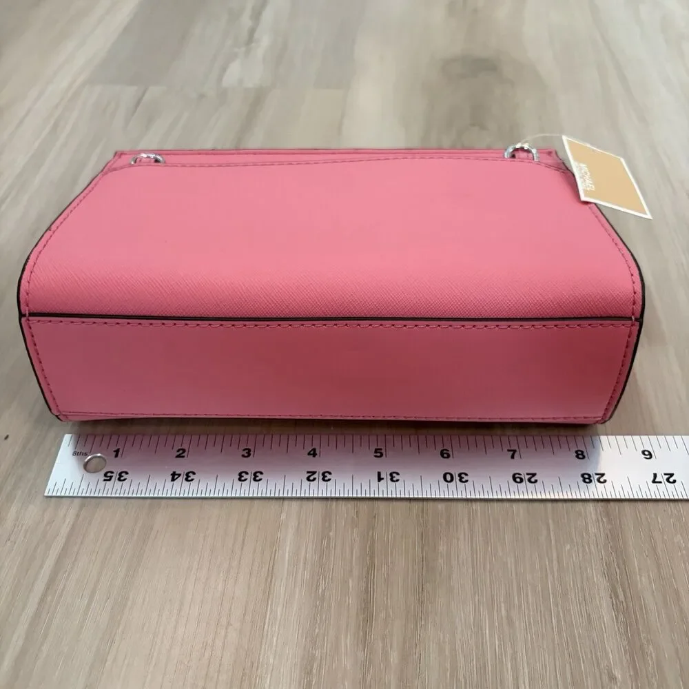 MICHAEL KORS  SHEILA SMALL EAST WEST SHOULDER CROSSBODY BAG TEA ROSE